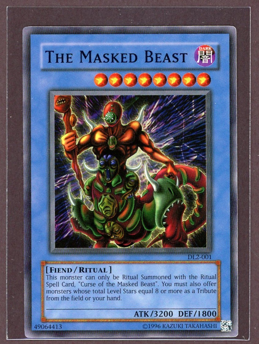The Masked Beast Super Rare Yu-Gi-Oh! Card DL2-001 NEAR MINT