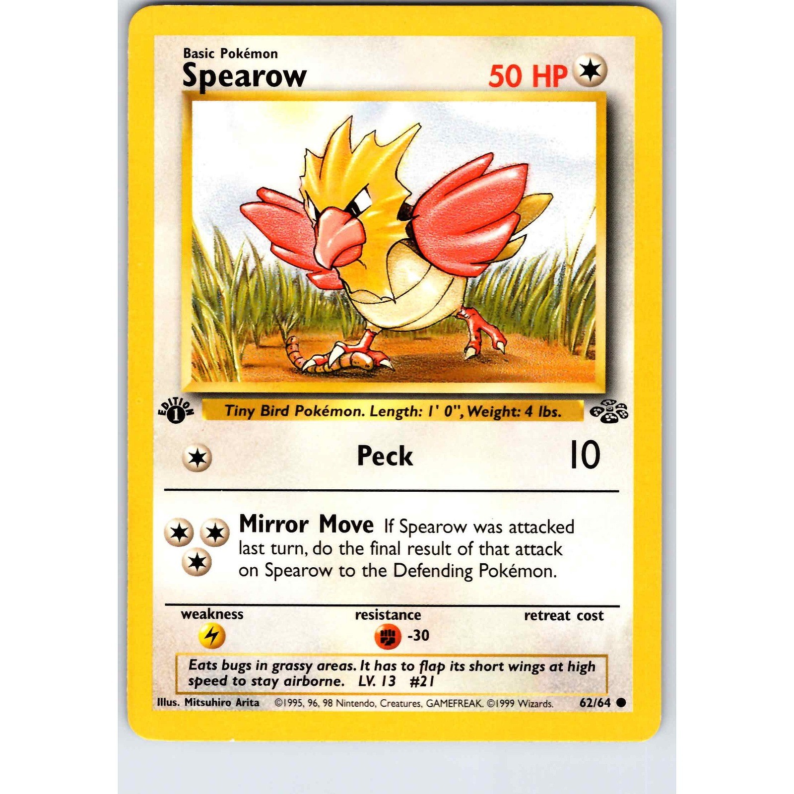 Spearow 62/64 Jungle Pokemon Card LP TCG singles Lightly Played English