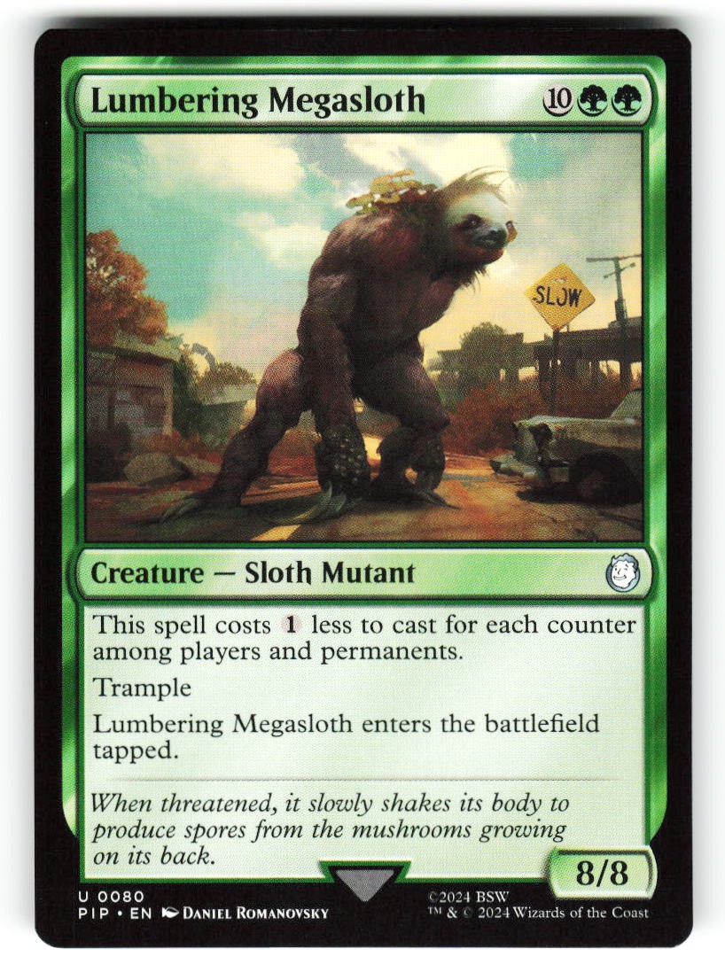Lumbering Megasloth #80 (NM) (Non-Foil) (U) (PIP) Magic MTG