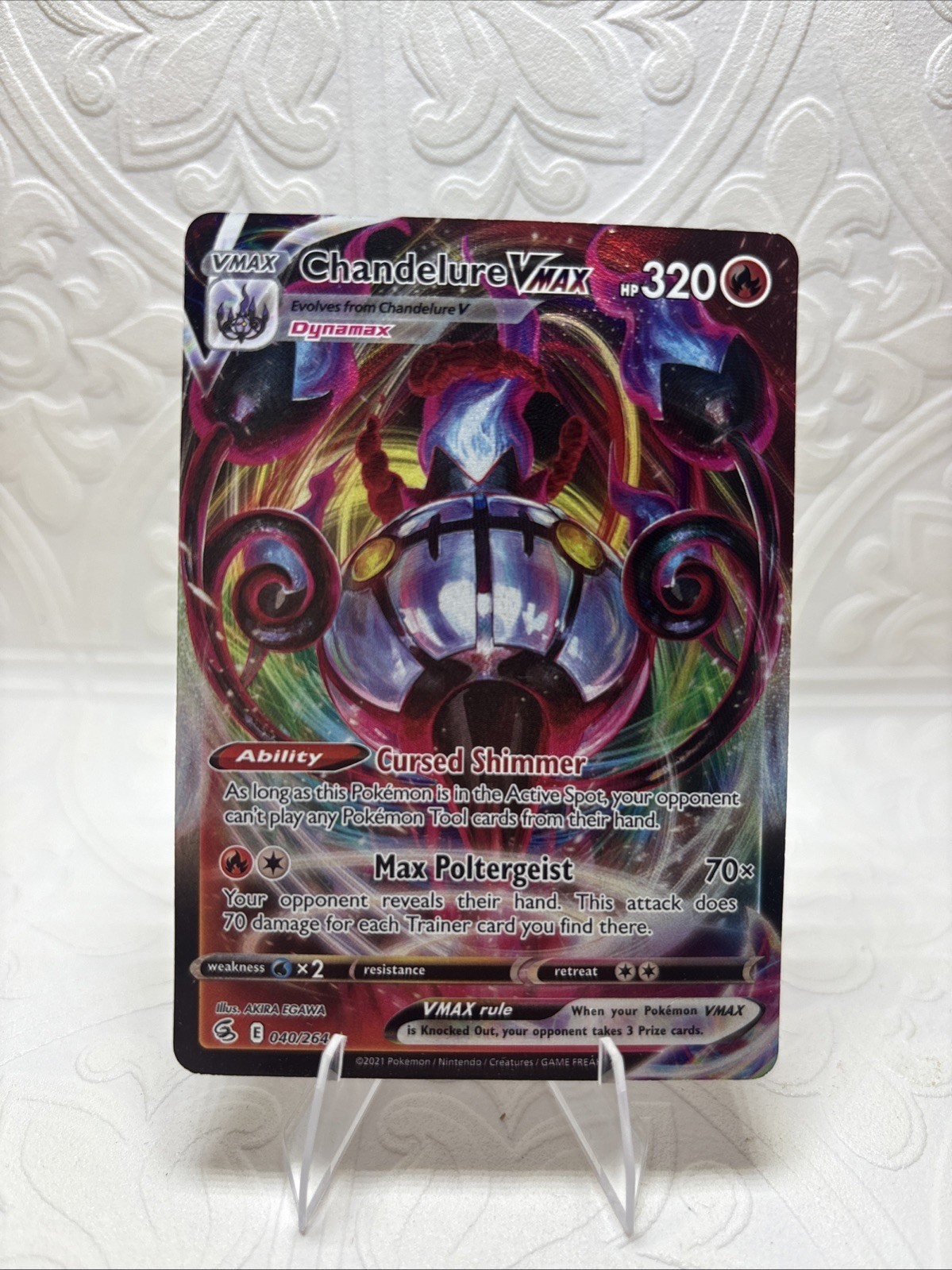 Chandelure VMAX 040/264 Swsh08: Fusion Strike Holo