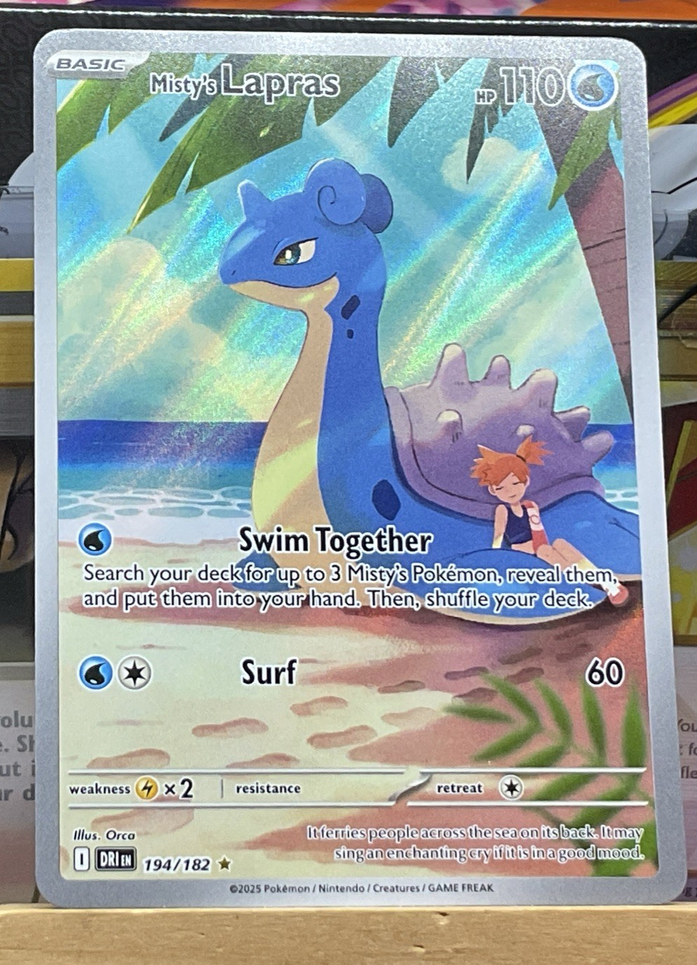 Misty’s Lapras 194/182 Illustration Rare Pokémon S&V Destined Rivals