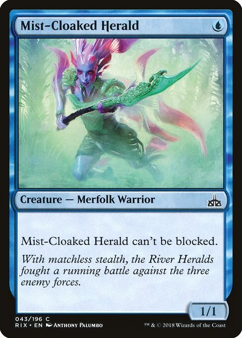 Mist-Cloaked Herald 1x MtG Rivals of Ixalan SP/NM