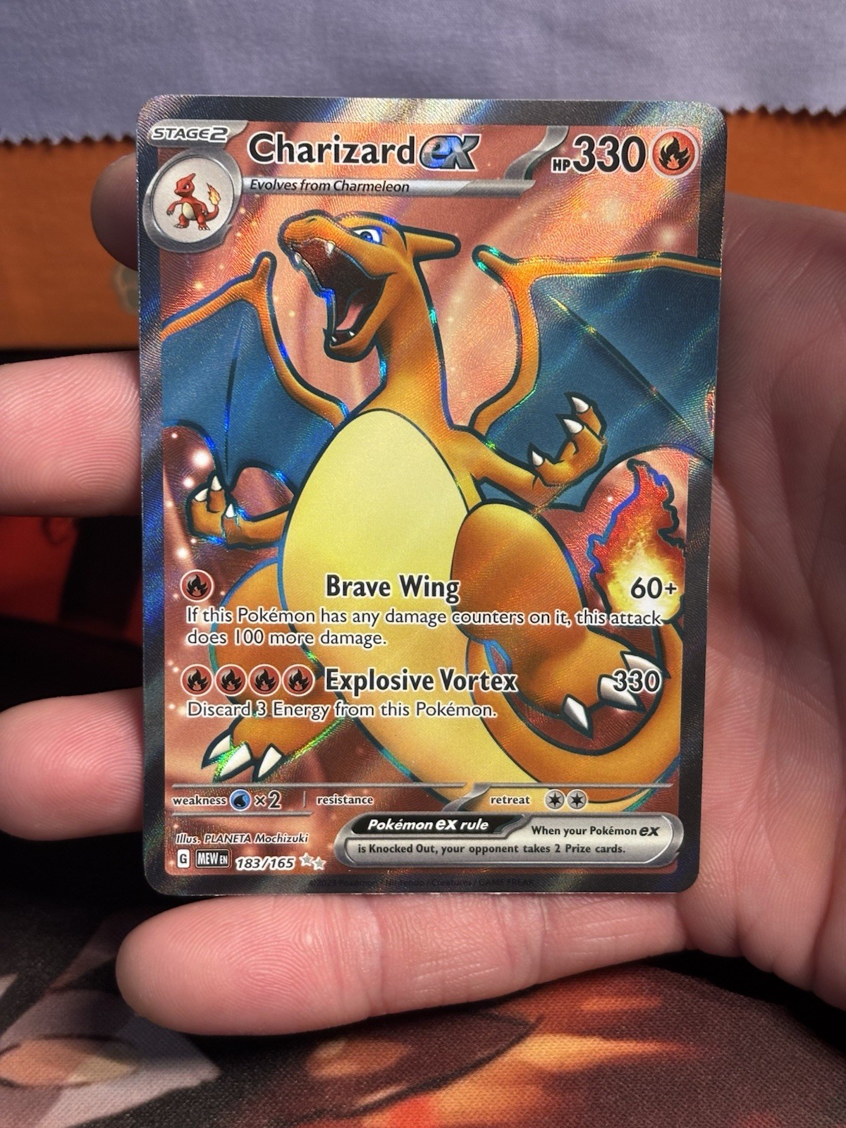 Charizard ex 183/165 Scarlet Violet 151 Full Art Holo Pokemon TCG NM