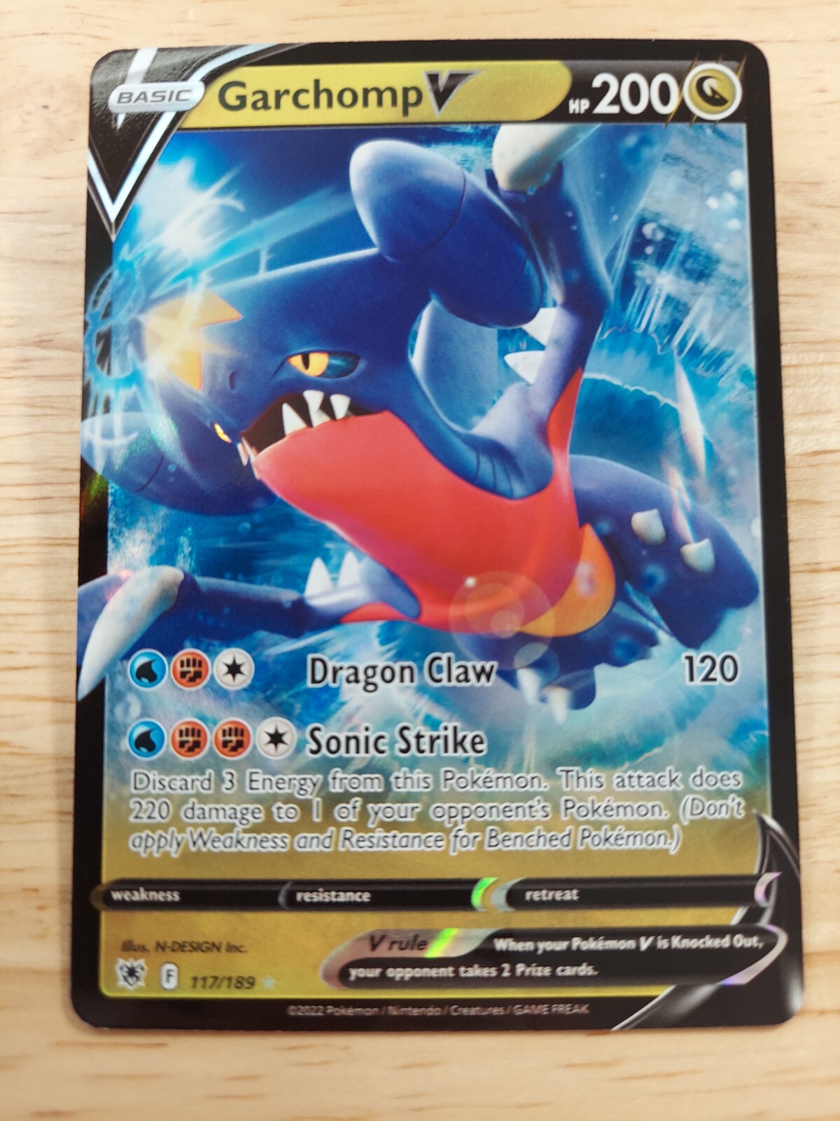 Garchomp V 117/189 Astral Radiance NM Ultra Rare Pokemon Card