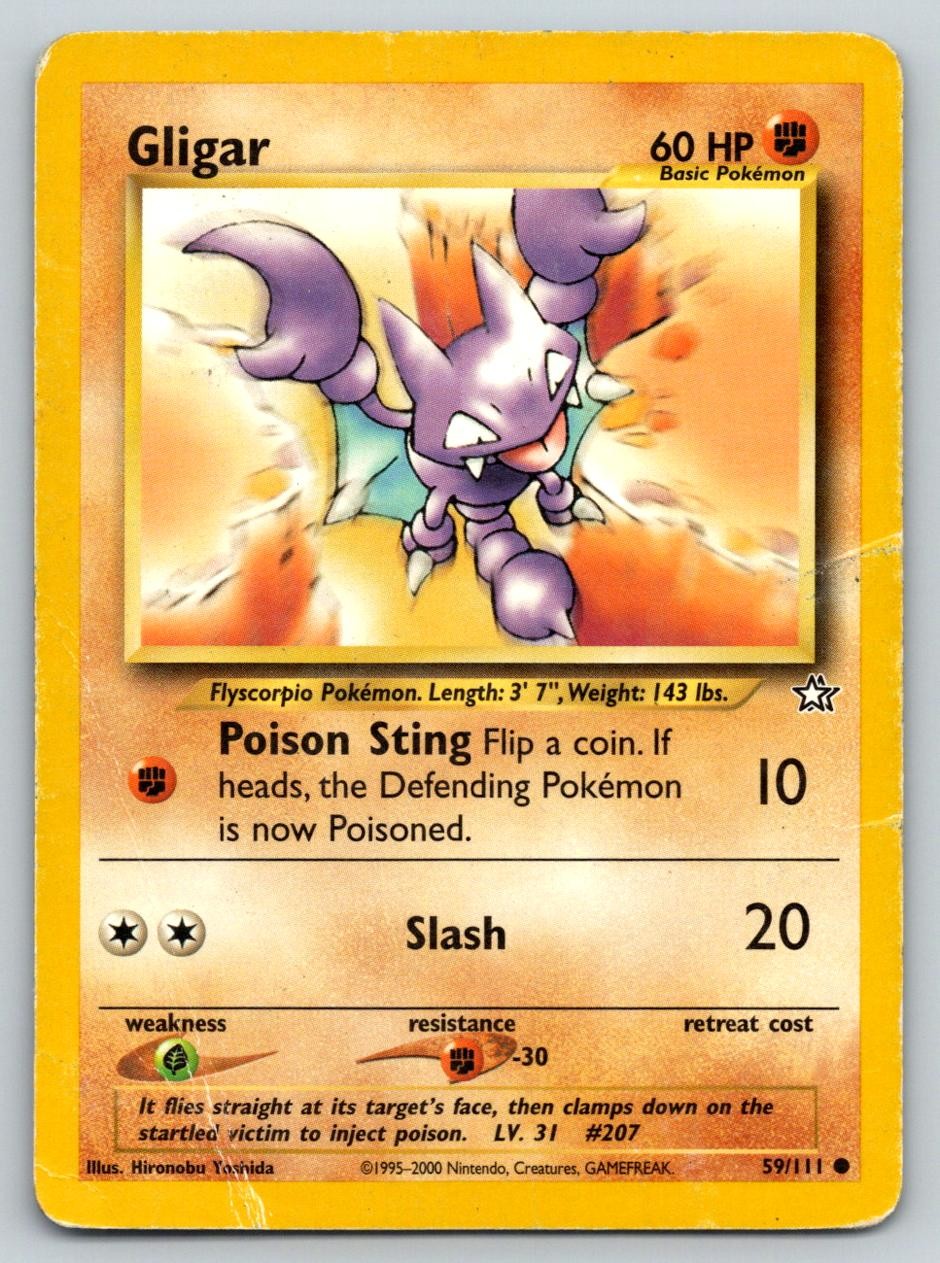 GLIGAR 59/111 C NEO GENESIS POKEMON UNLIMITED MP YOSHIDA