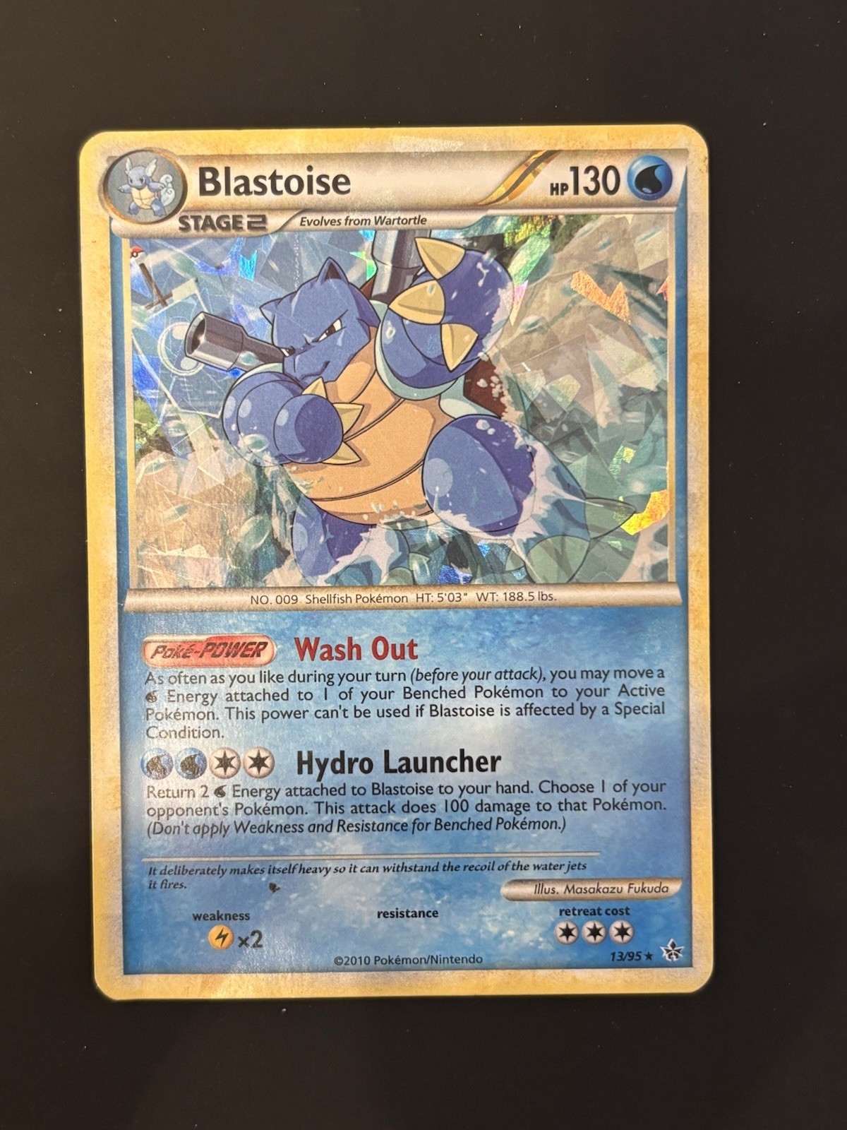Pokemon TCG Blastoise Cracked Ice Holo Rare 13/95 Unleashed 2010 130HP EN
