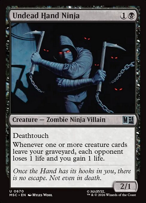 Undead Hand Ninja Marvel Super Heroes Commander Magic: The Gathering MTG