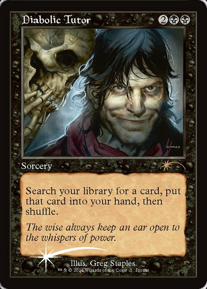 MTG Diabolic Tutor – Foil (PW24), Unique & Misc. Promos, Lightly Played, English