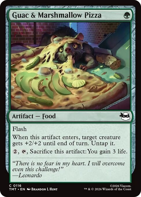 GUAC & MARSHMALLOW PIZZA x4 mtg NM-M Teenage Mutant Ninja Turtles 4 Common