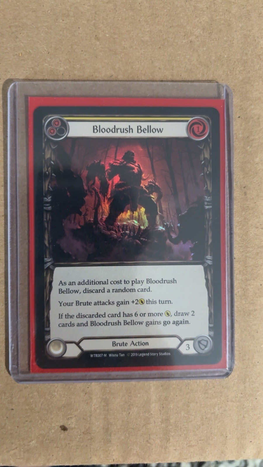 First Edition Rainbow Foil Majestic Bloodrush Bellow – Welcome To Rathe WTR NM