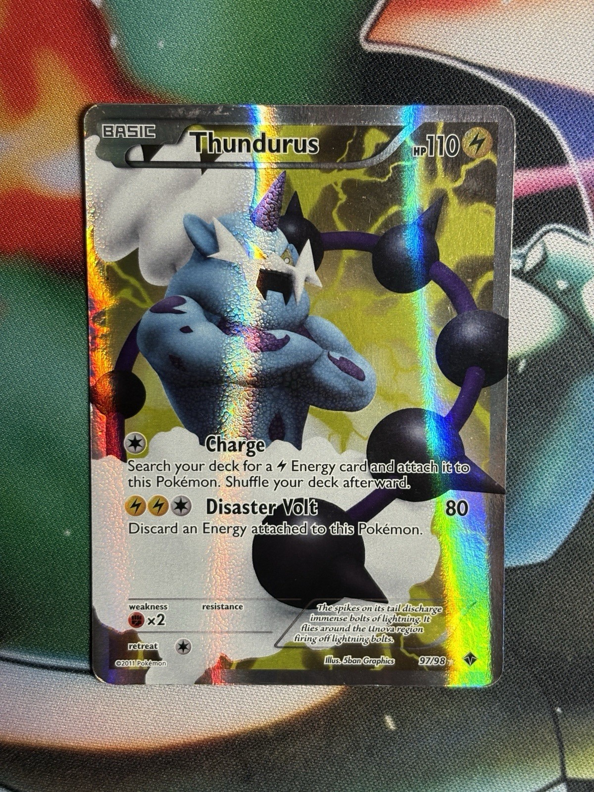 Thundurus 97/98 Emerging Powers Full Art Ultra Rare Pokémon Card MP