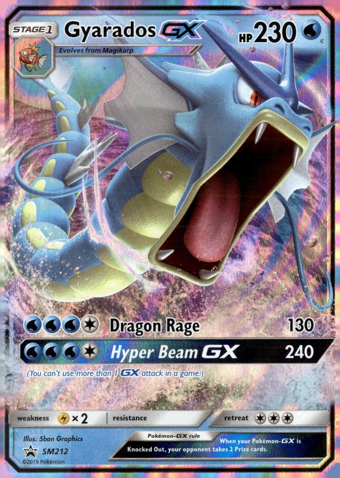 Gyarados GX – SM212 Holo Promo Sun & Moon Promo Pokemon NM/M