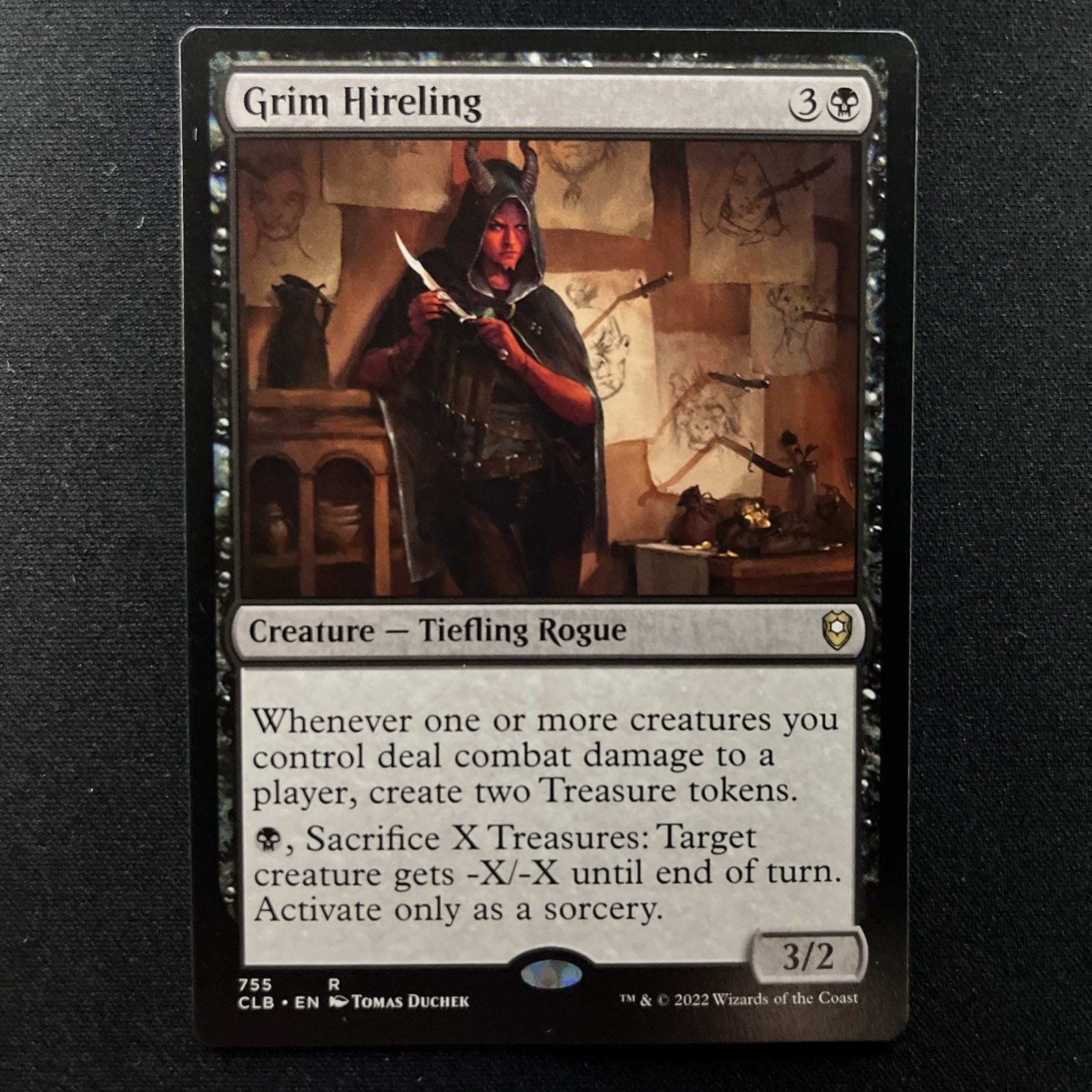 MAGIC Grim Hireling NM English Forgotten Realms Commander 25 / 62