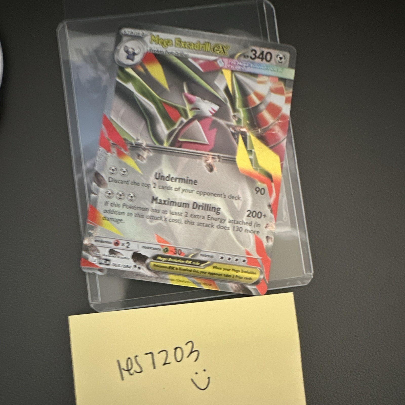 Pokemon Mega Excadrill EX 065/084 Furious Fists Holo Rare 340 HP EN 2014