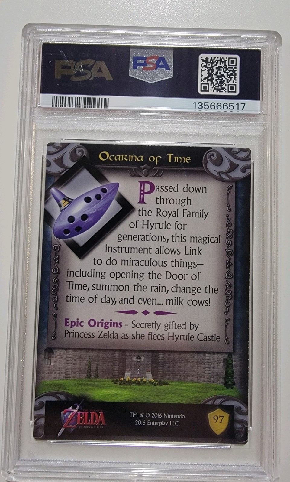 2017 Enterplay Legend Of Zelda Ocarina Of Time #97 Holo PSA 7