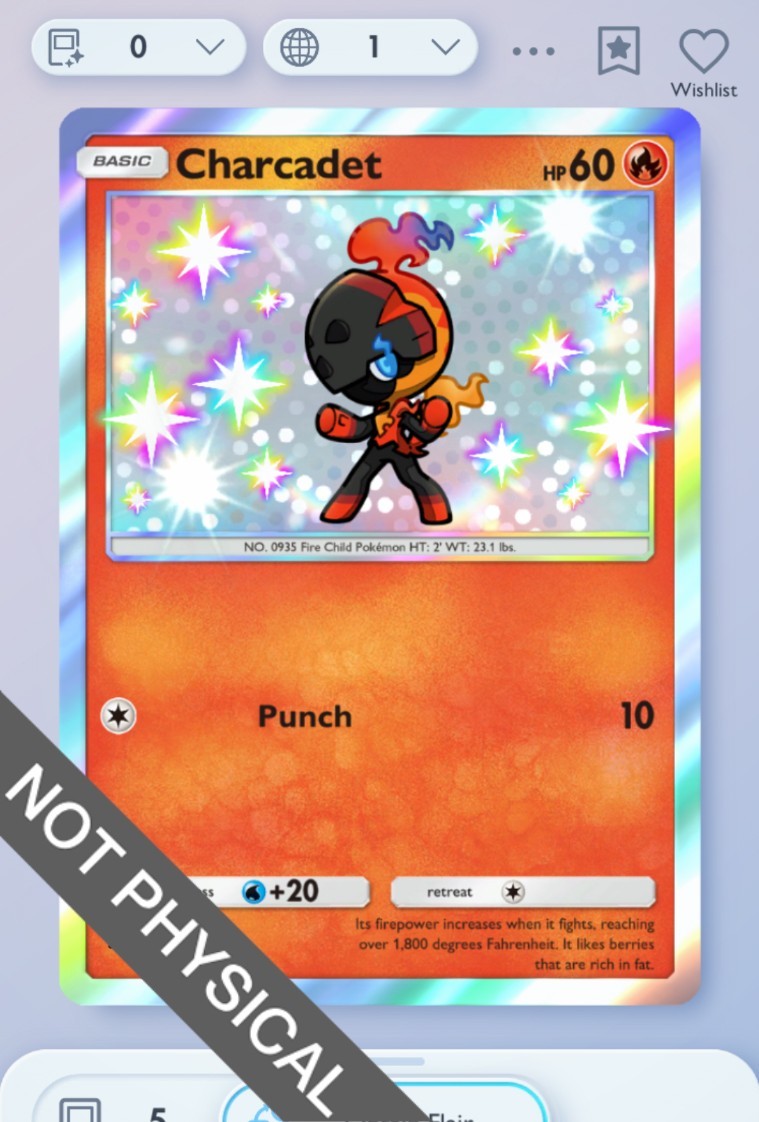 Pokemon TCG POCKET – Charcadet shiny 1⭐, Paradox Drive, English