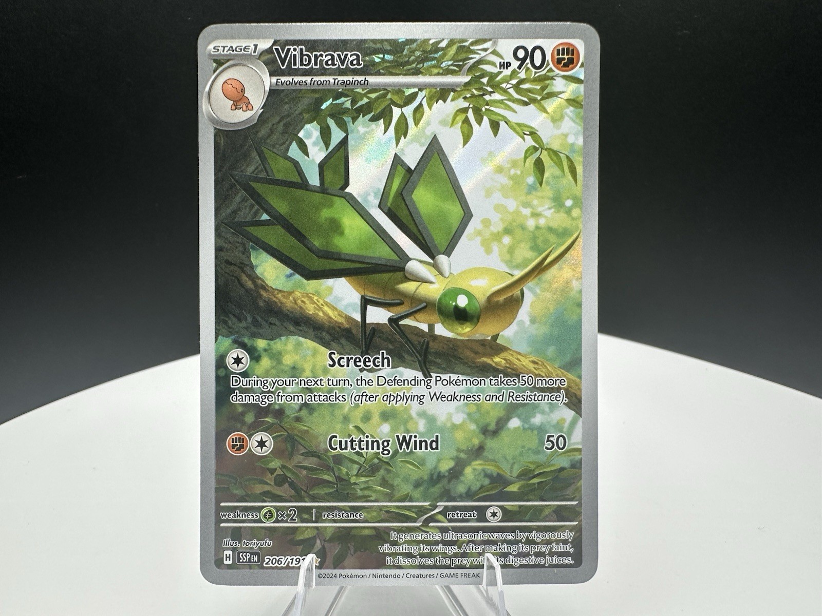 Vibrava 206/191, Surging Sparks, Illustration Rare Full Art Holo, Pokemon TCG