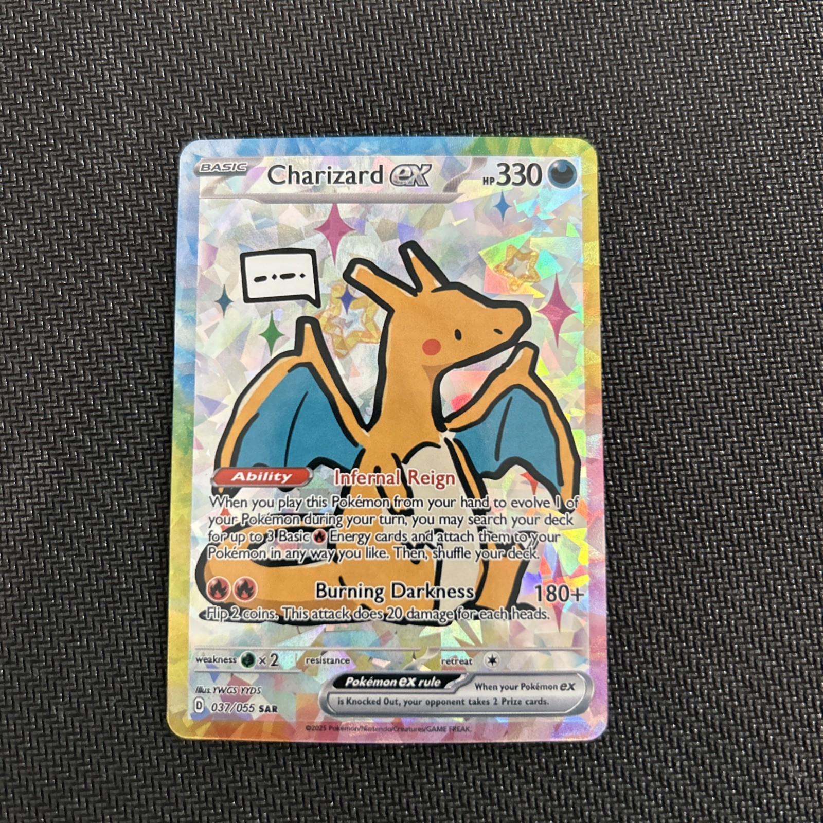 Pokemon Charizard Special Doujin Art Starry Holo Card