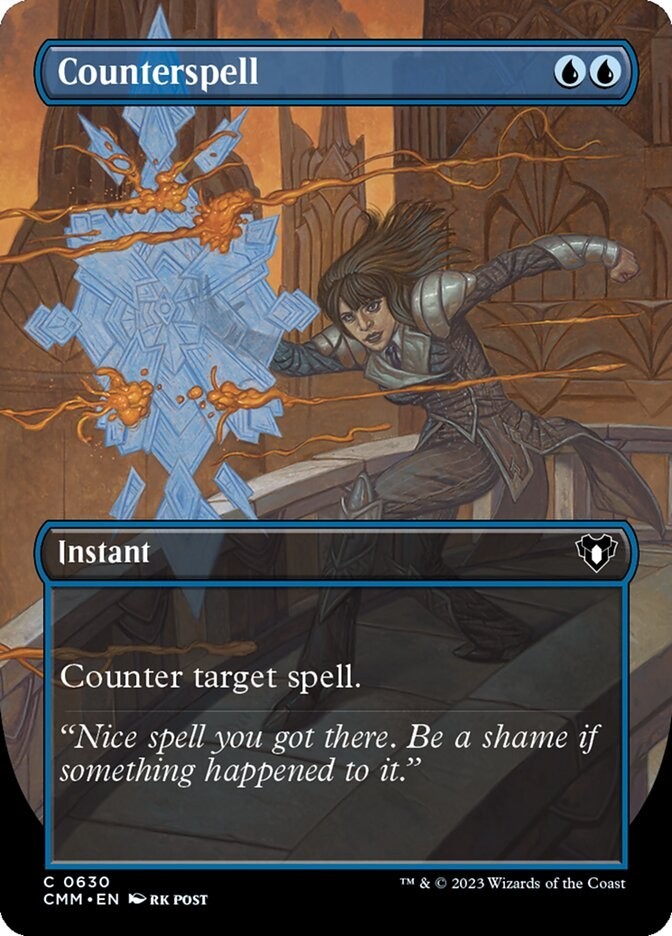Counterspell X1 BORDERLESS-NM/M- Commander Masters