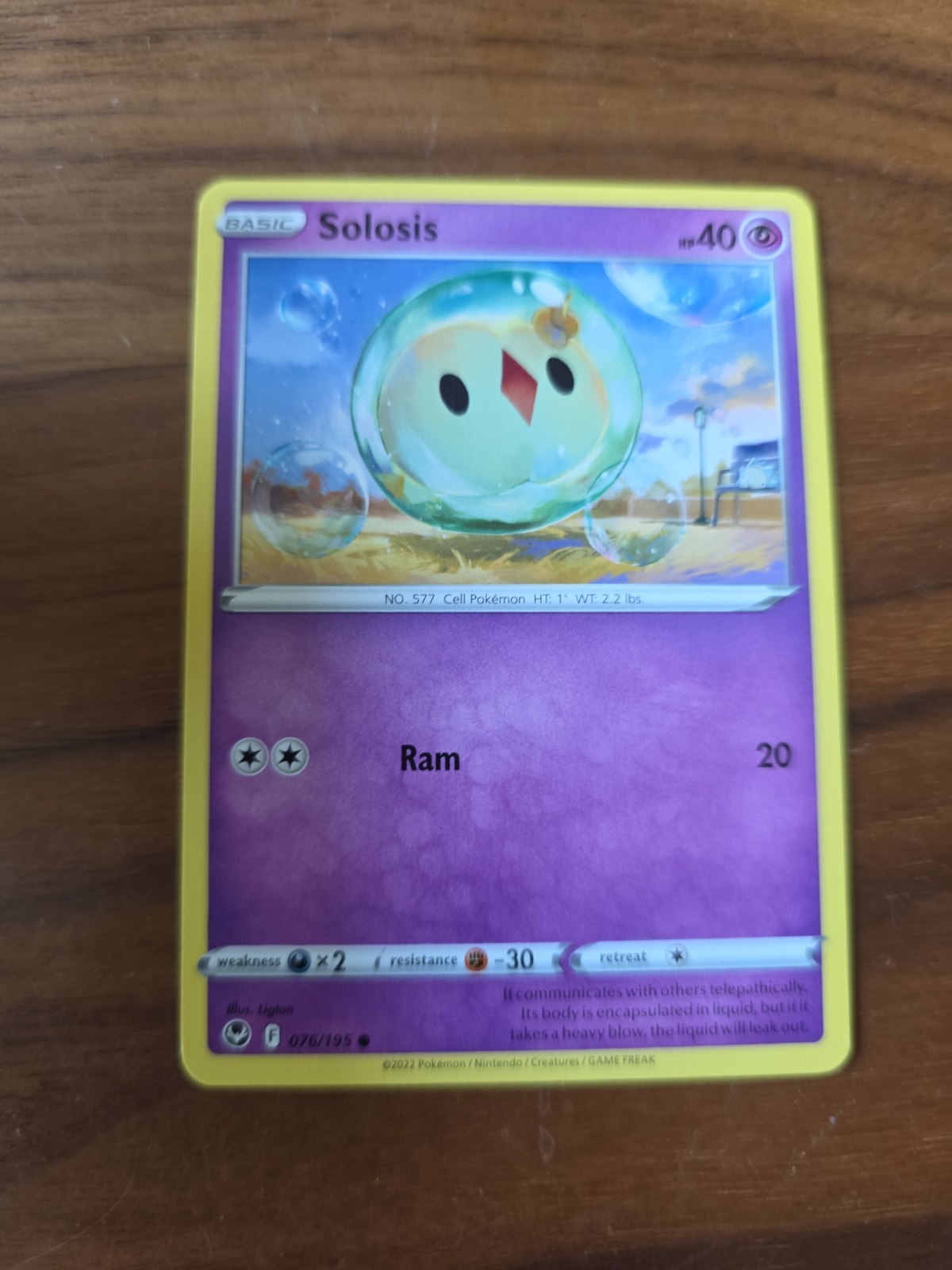 Pokemon Solosis (76/215) Silver Tempest NM