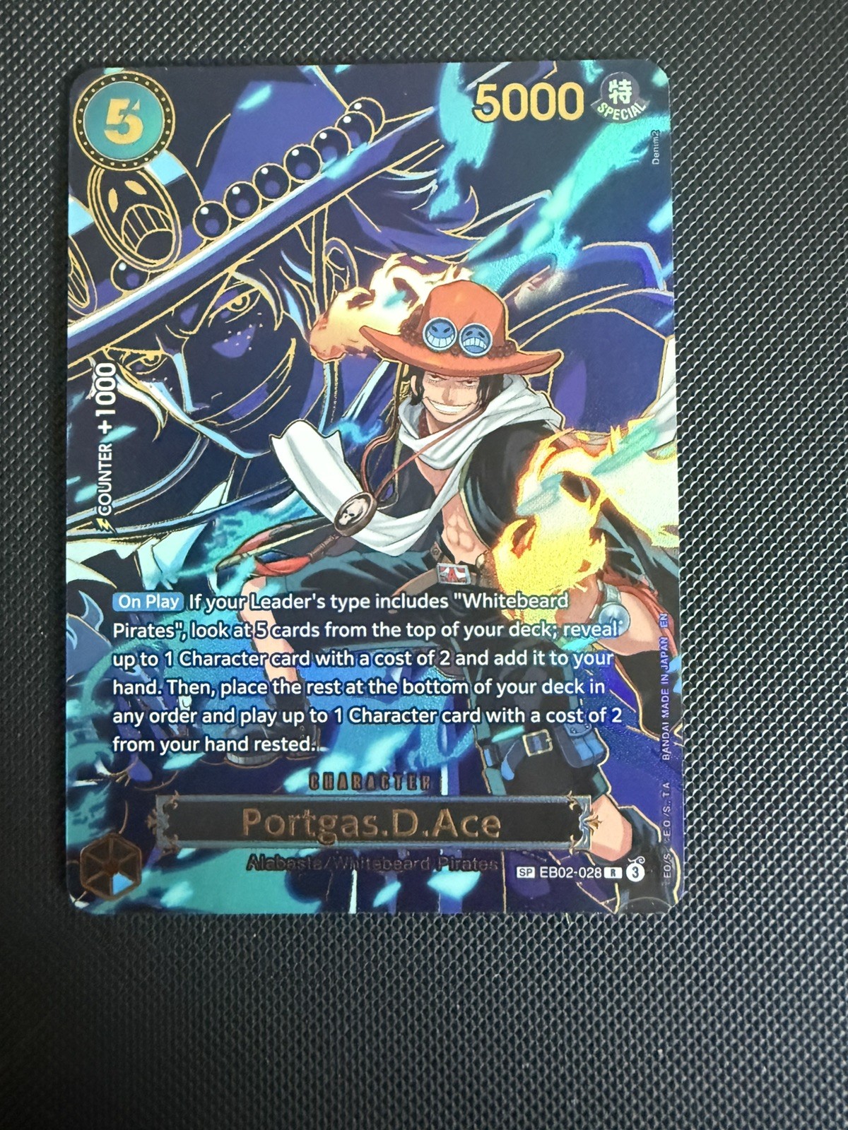 One Piece Portgas.D.Ace (EB02-028) (SP) Carrying On His Will OP13 Foil Texture