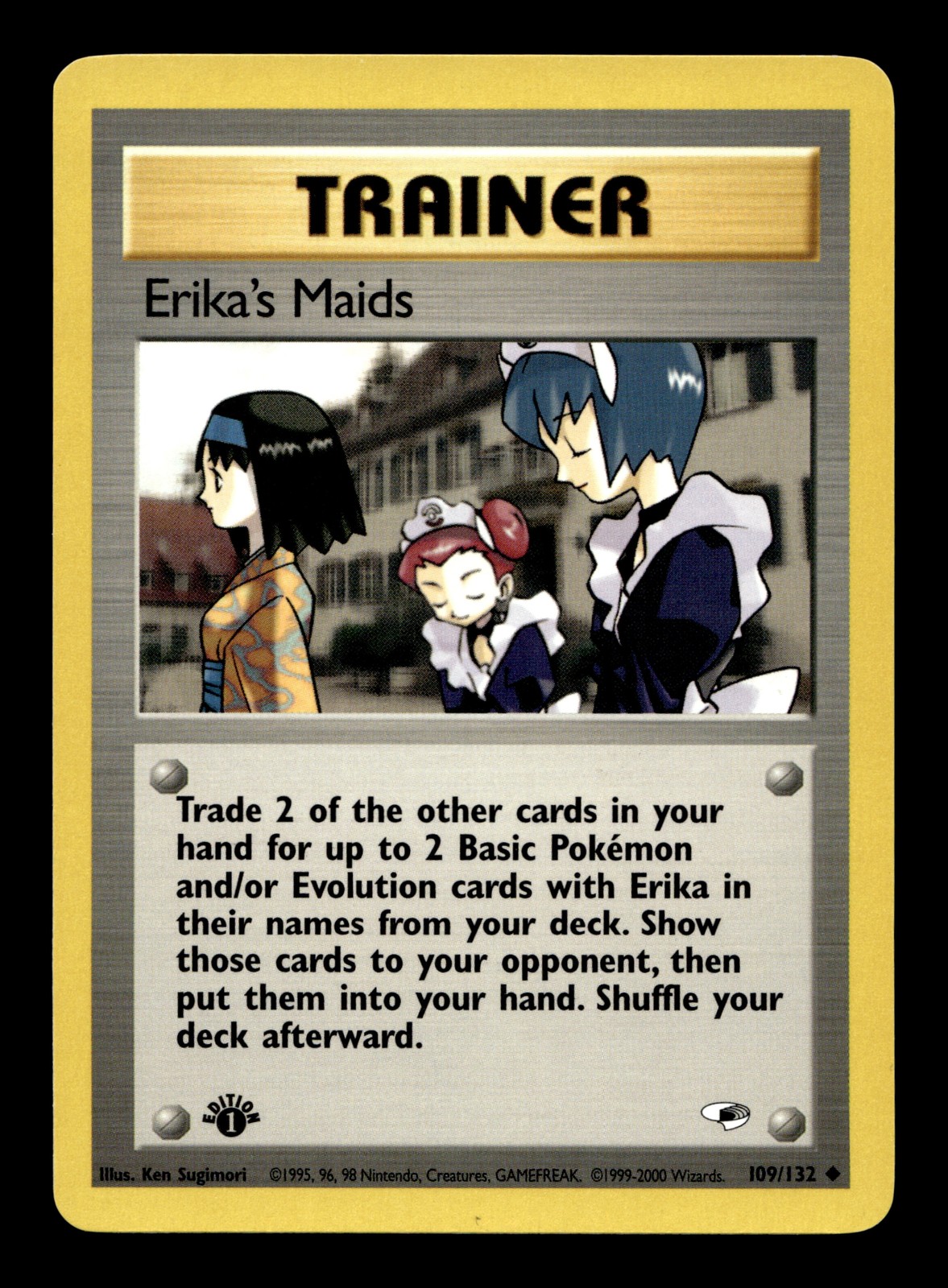 Erika’s Maids 109/132 Gym Heroes 1st Edition Uncommon Pokemon TCG