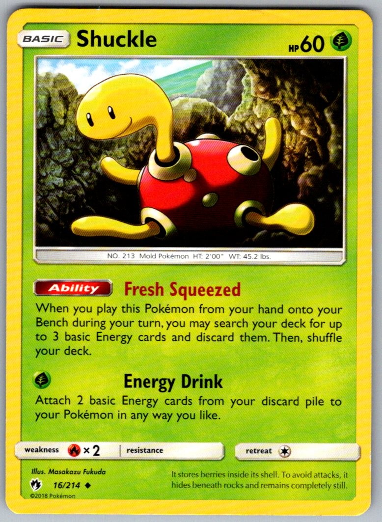 Shuckle Uncommon SM Lost Thunder 16/214 LP