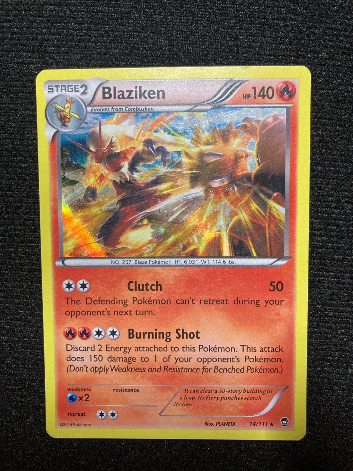 Blaziken 14/111 XY – Furious Fists Reverse Holo