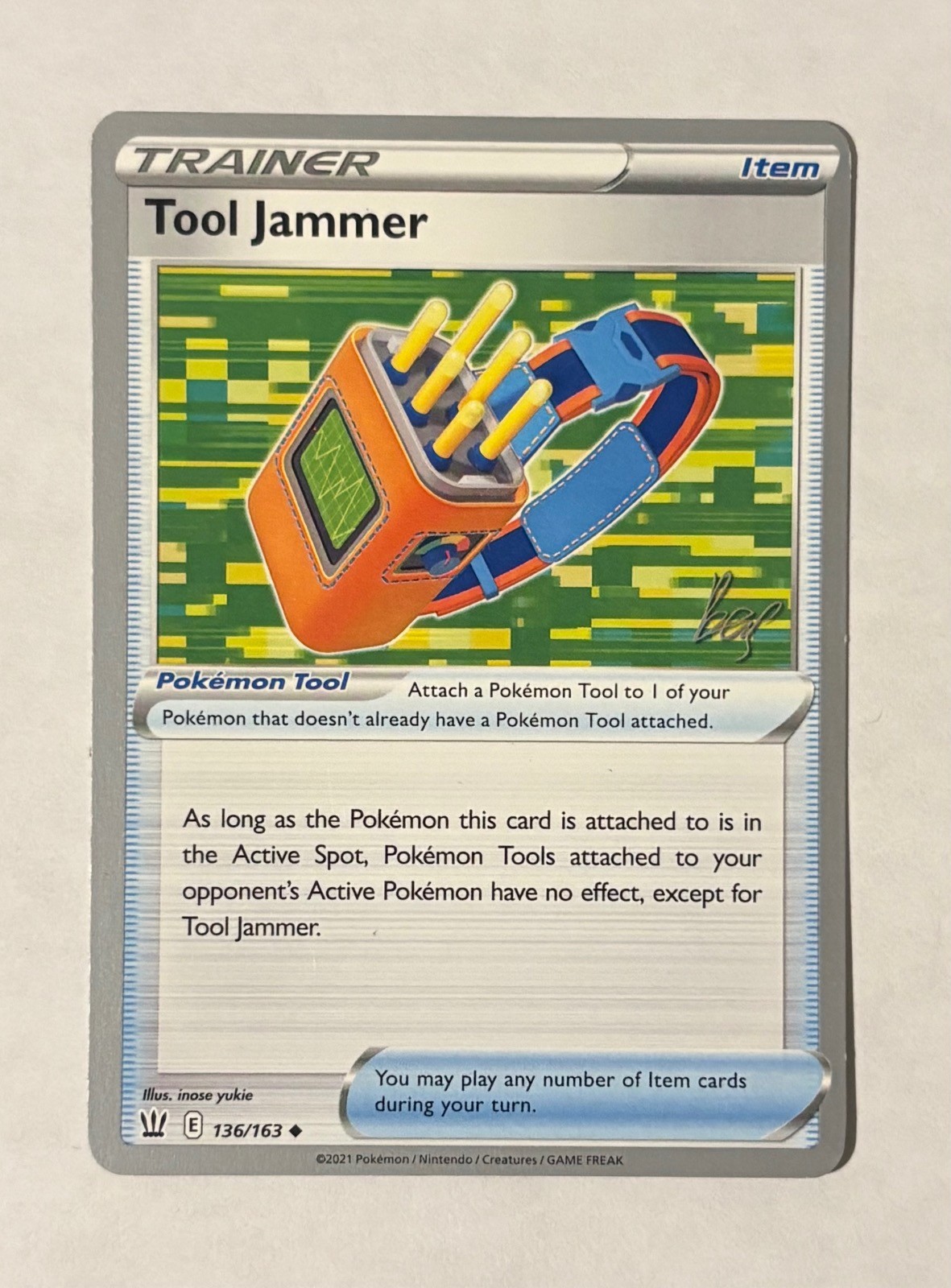 Tool Jammer (Sebastian Lashmet) 136/163 World Championship Decks Pokemon LP
