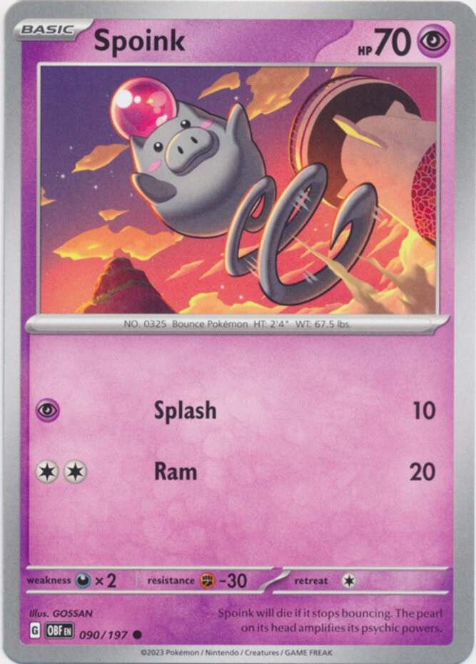 Spoink – 090/197 – Common – Near Mint