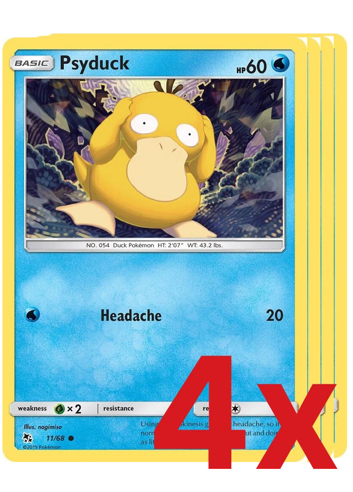 4x Psyduck HIF Pokemon Playset NM #11/68