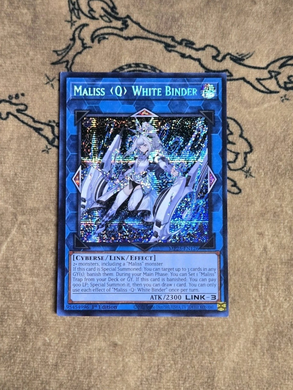 Yugioh Maliss Q WhiteBinder MP25-EN126 1st Edition Prismatic Secret Rare NM