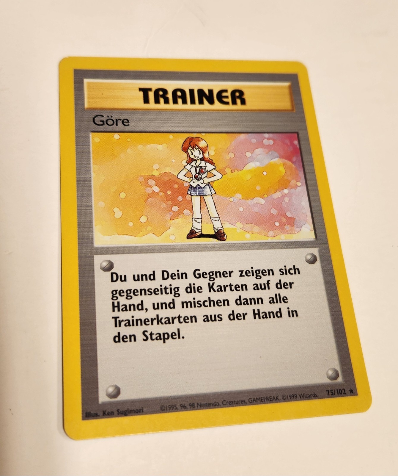 Pokemon German 1st Edition Trainer Lass (Gore) 75/102 LP or better
