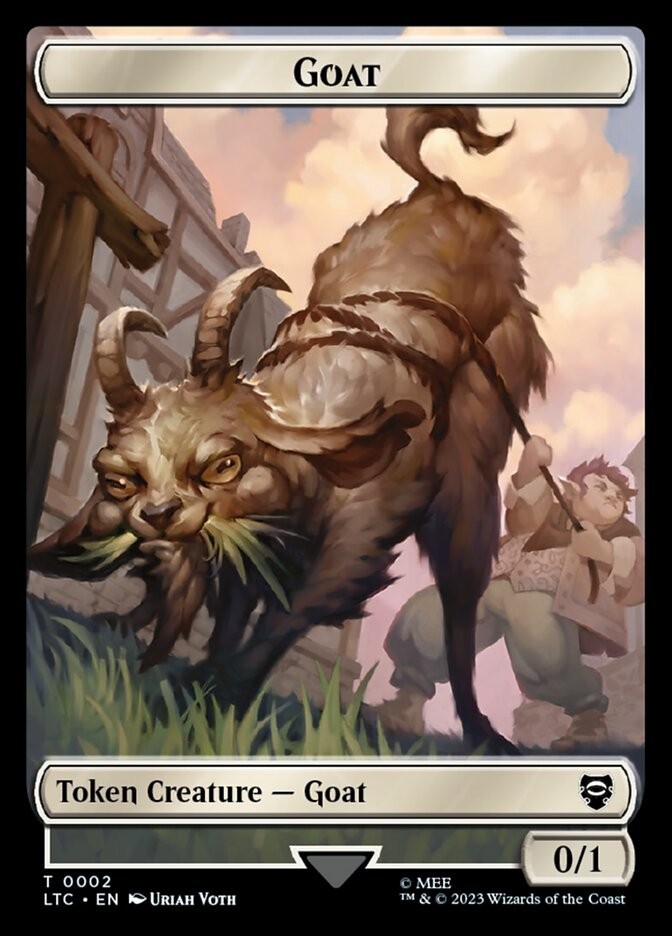 (x4) Bird – Goat 0001-0002 Double Sided Token Set LOTR Commander MTG NM