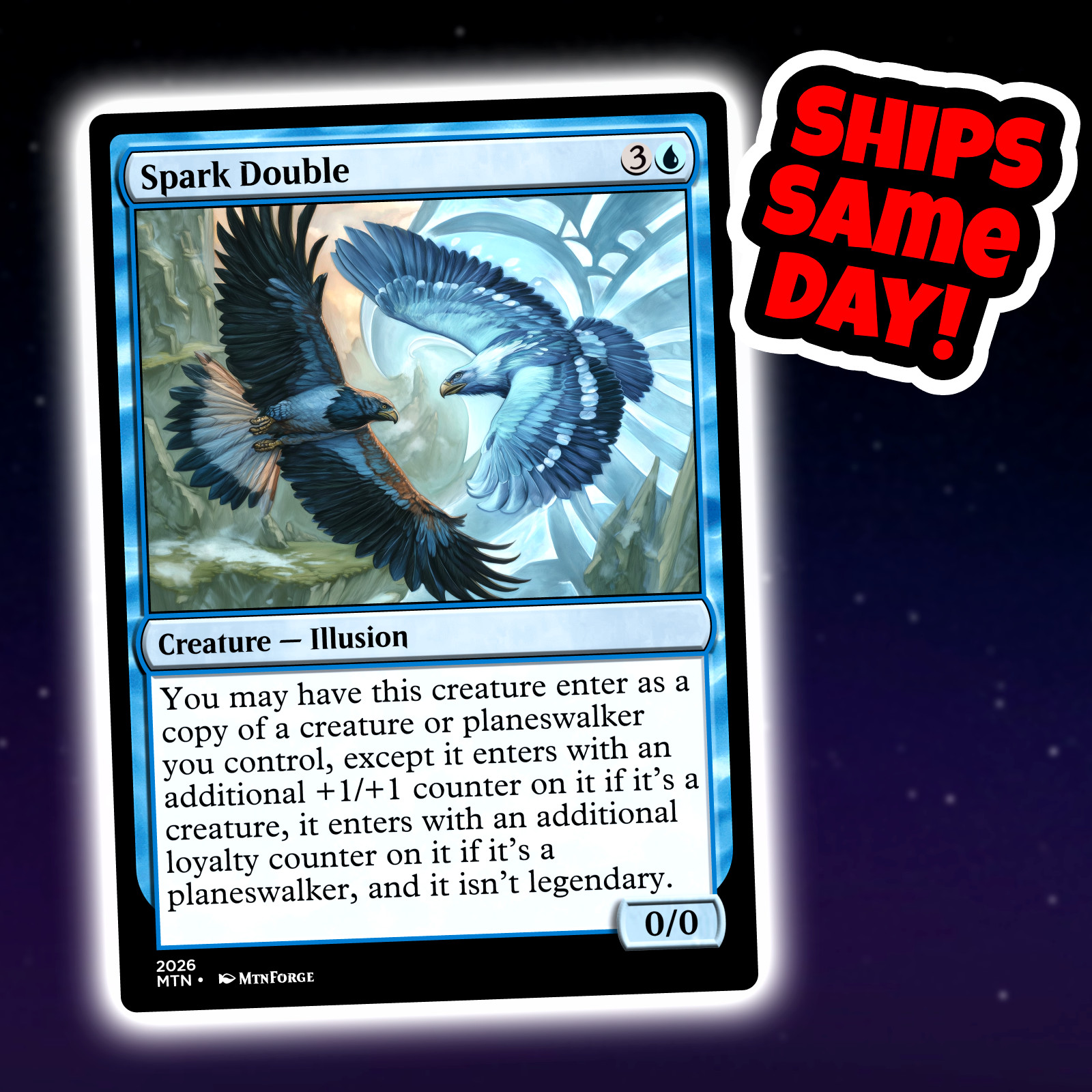 Spark Double – Custom Art Magic: The Gathering Playtest Card – Commander EDH