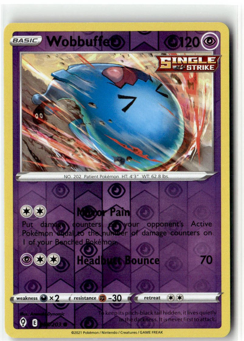 Wobbuffet 066/203 Common Evolving Skies Pokemon Reverse Holo NM/M