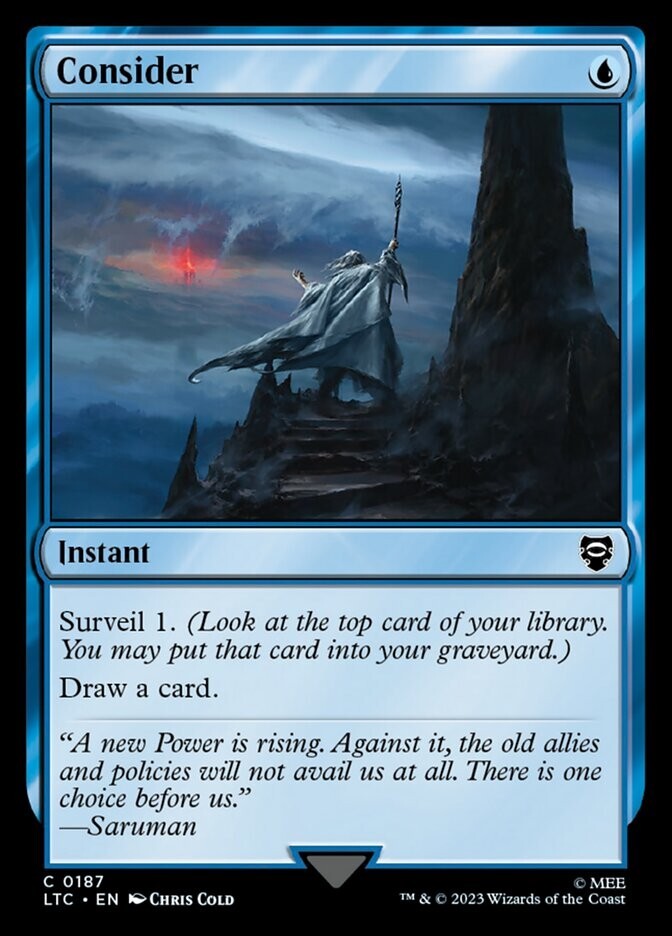 Consider 0187 Non Foil Common LOTR Commander MTG Near Mint