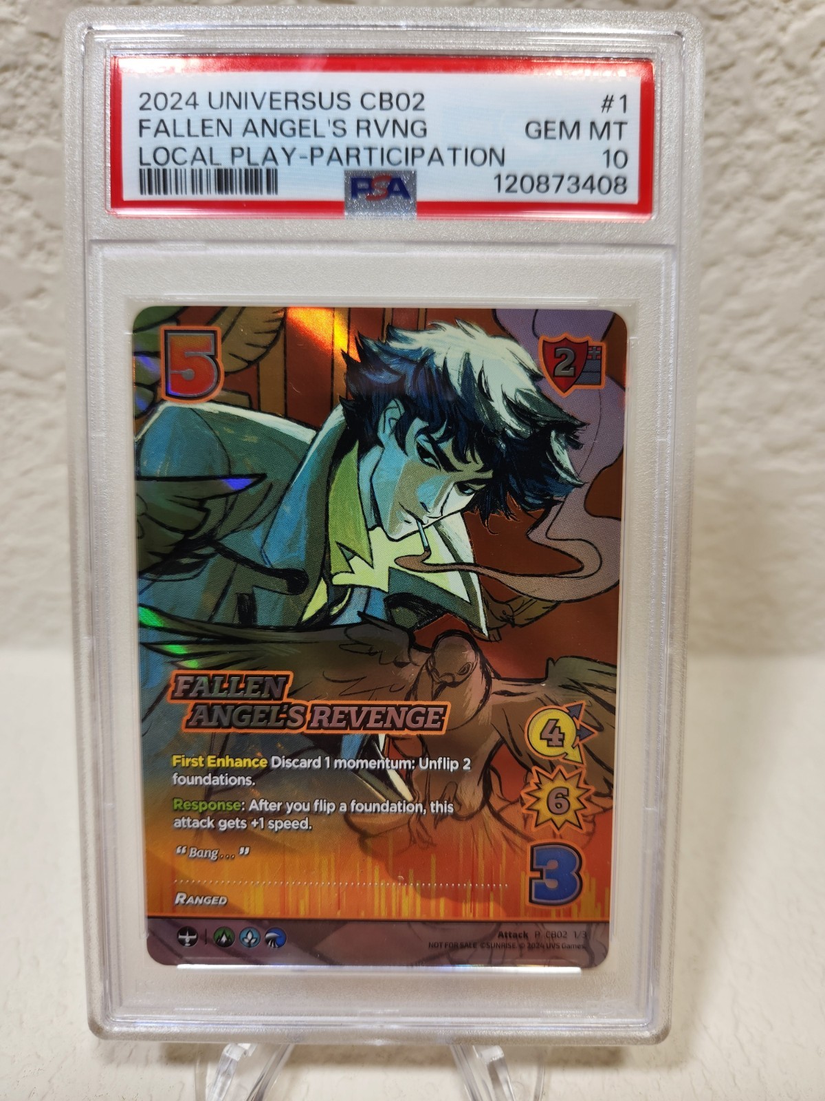 Fallen Angel’s Revenge Spike Alt Art LGS Foil Promo CB02 Cowboy Bebop PSA 10