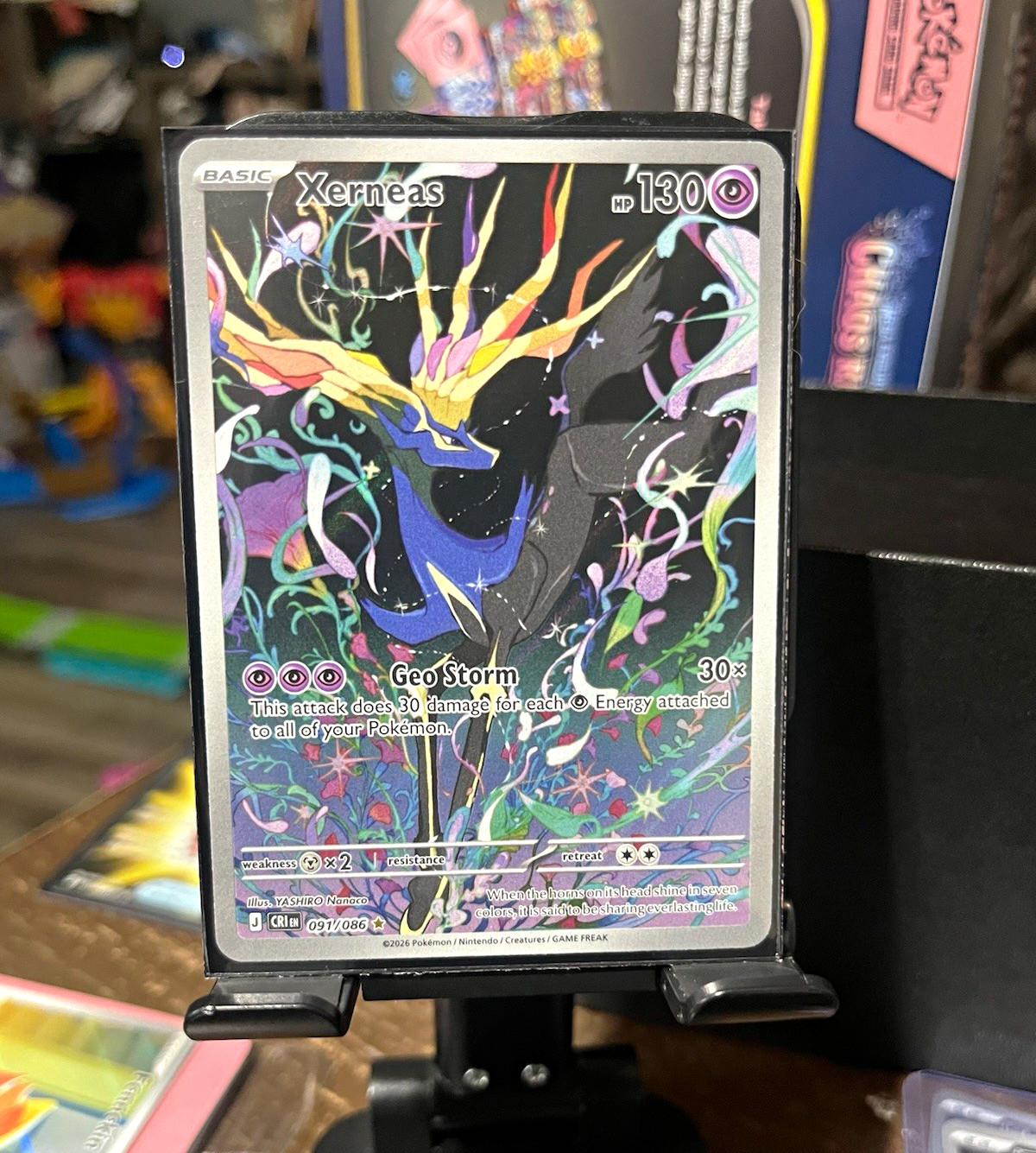 Xerneas Rare Holo 091/086 Chaos Rising English 2026