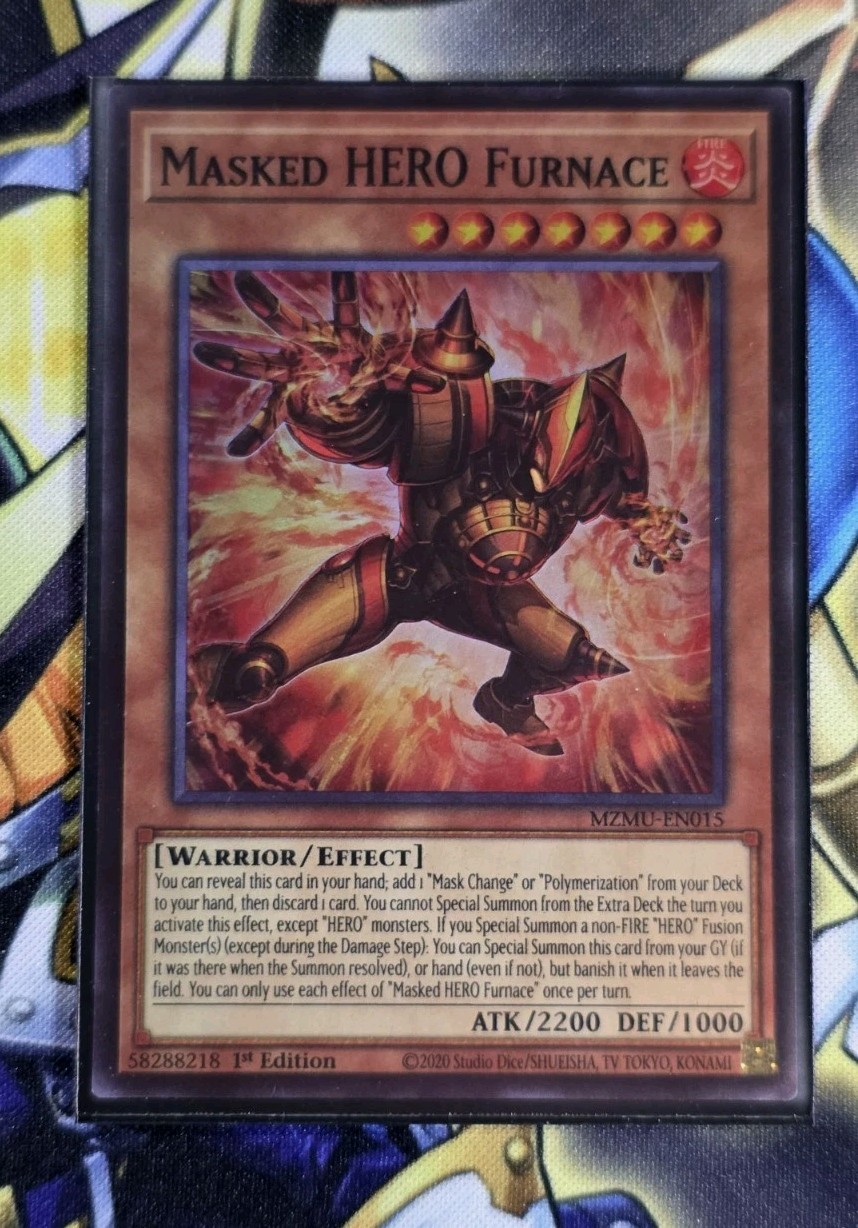 Masked HERO Furnace MZMU-EN015 | Mint 1st Ed Yugioh Super Rare