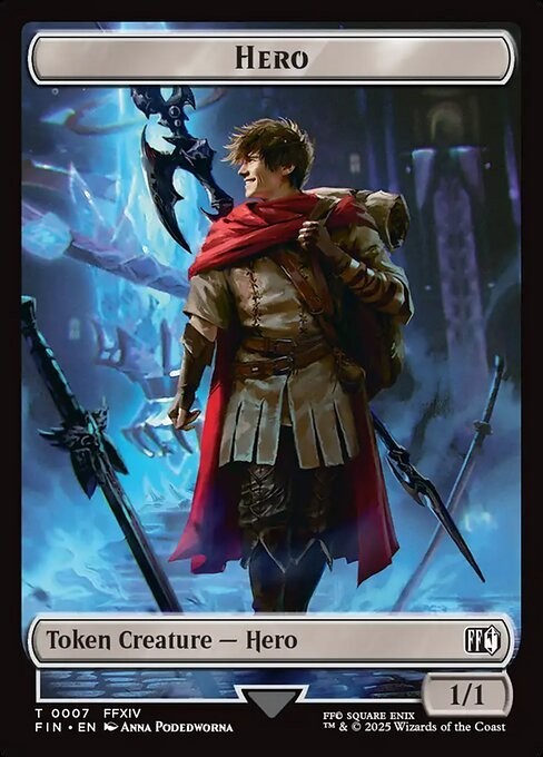 Hero – Wizard 0007 0015 Double Sided Token Final Fantasy MTG NM