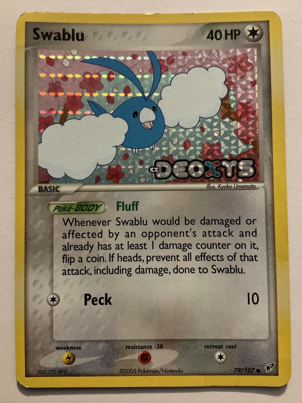 Swablu 79/107 (Deoxys) Reverse Holo Stamp