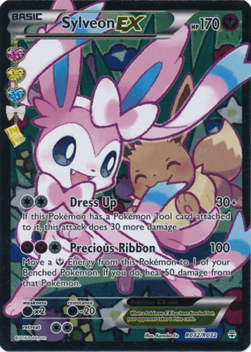 Sylveon EX – RC32/RC32 – Full Art Ultra Rare HP, English Pokemon Generations
