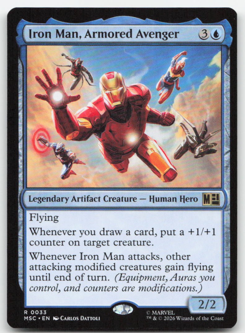 Iron Man, Armored Avenger 33 MSC Commander: Marvel Super Heroes Magic MTG NM