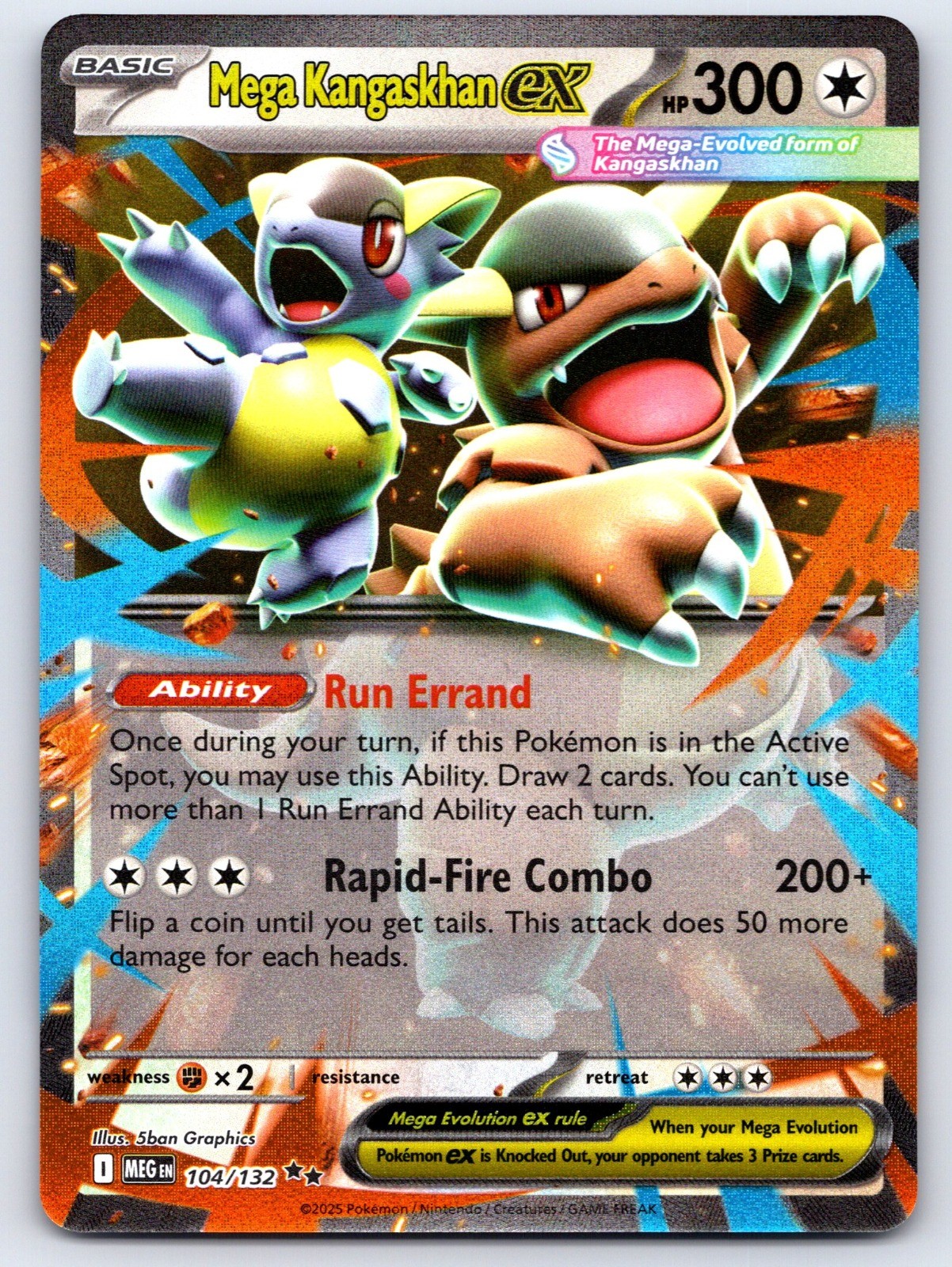 Mega Kangaskhan ex 104/132 ME01: Mega Evolution NM