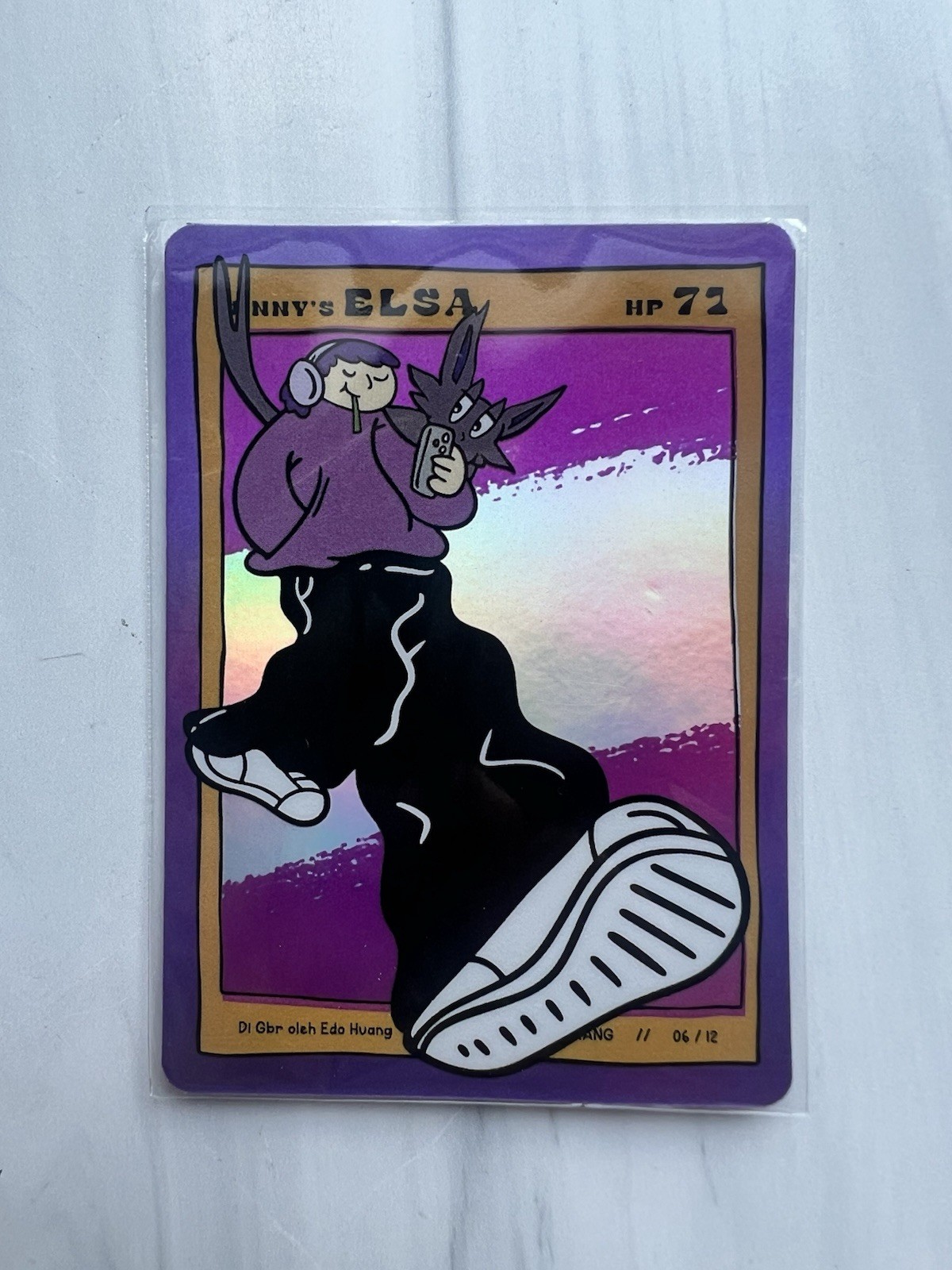 Pokkedo Gacha Ganci – Elsa (Espeon) – Holo – Pokemon Parody/Derpy – Card Only