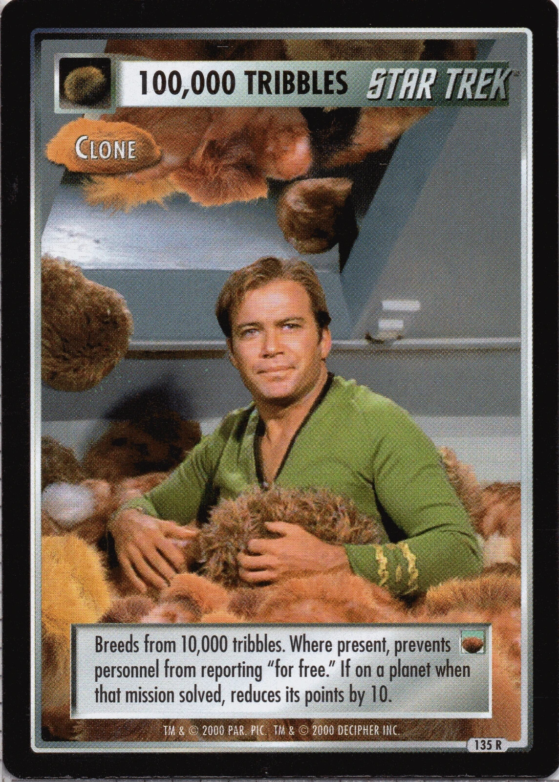 Star Trek CCG 100,000 Tribbles – Clone Near-Mint/NM Rare – TwT 2000