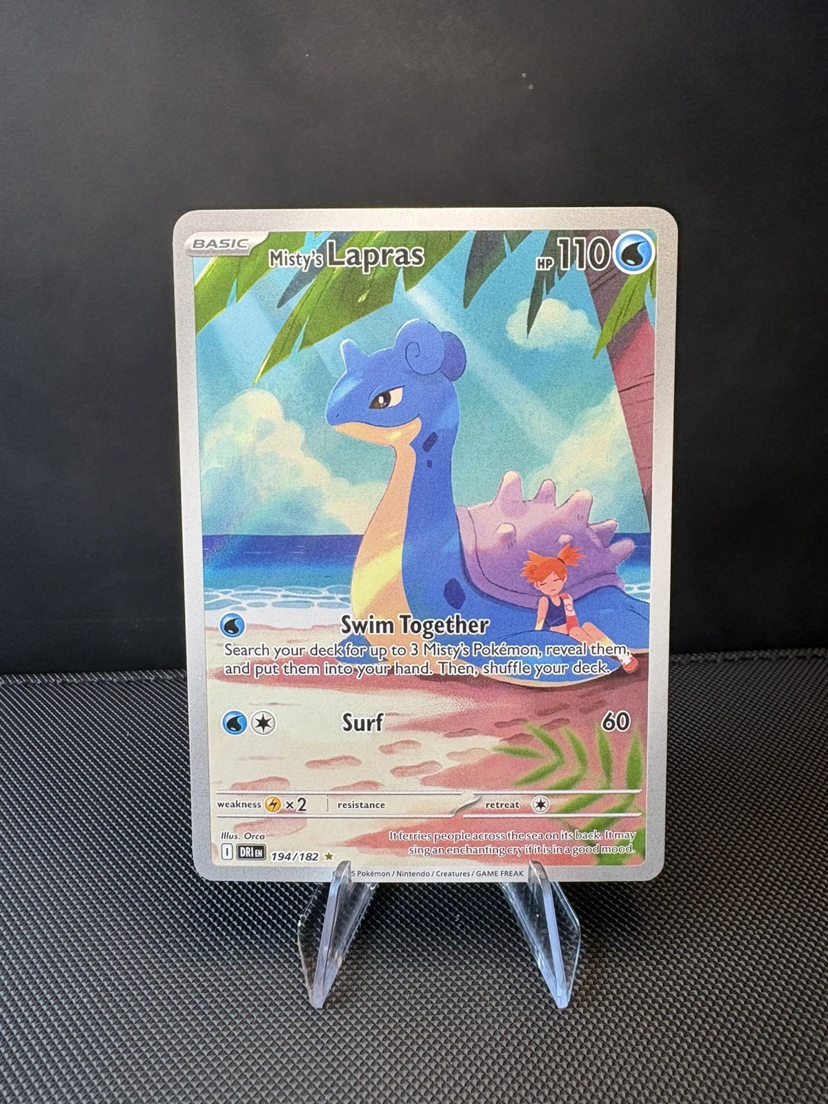 Pokemon TCG Misty’s Lapras 194/182 Sv10: Destined Rivals Holo Pack Fresh