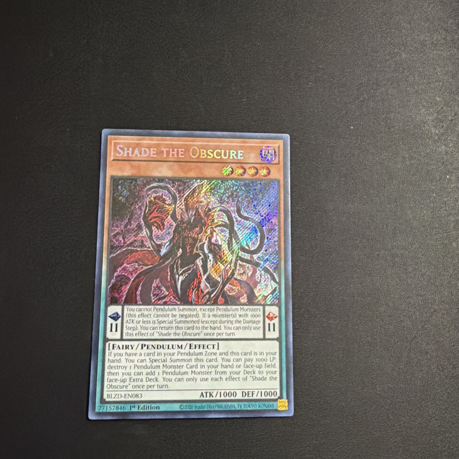 Shade the Obscure BLZD-EN083 Blazing Dominion 1st Edition