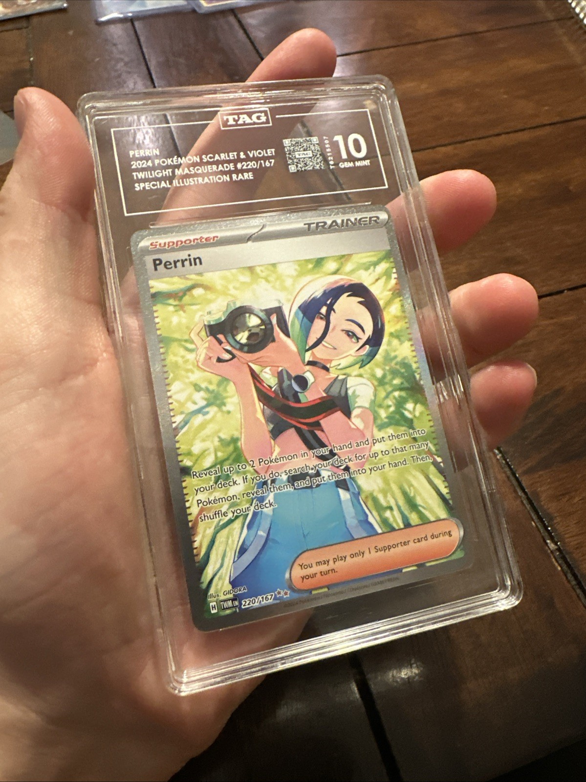 Perrin Twilight Masquerade Special Illustration 220/167 Tag 10 Gem Mint